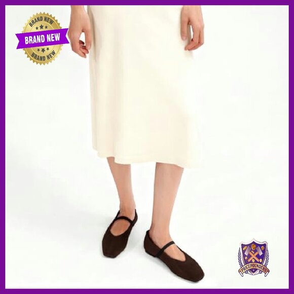 Women's Square Toe Mary Jane Ballet Flats Slip On Work Shoes Elastic Strap - Picture 3 of 8